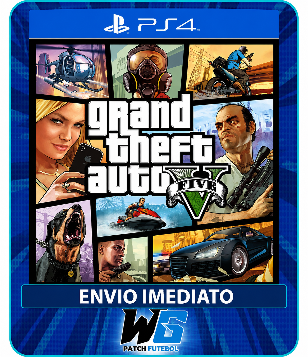 Grand Theft Auto V (GTA V) - PS4 - Edição Padrão - Primária - Mídia Digital